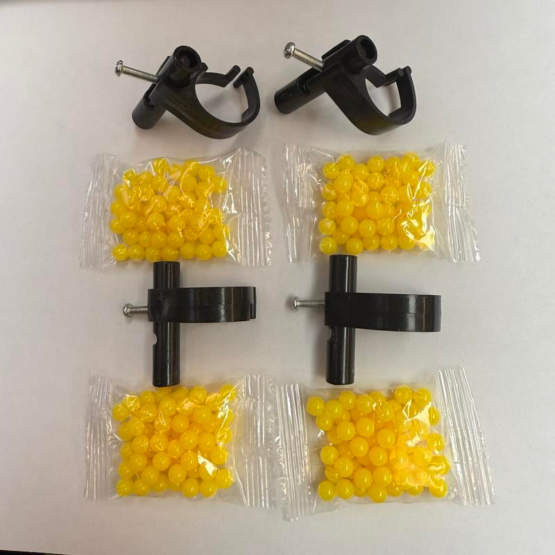 4 PCS Mini Prank Ring Gun Toy Stress Relief Pocket Fidget Launcher for Kids and Adults Safe Plastic Material Fun Anywhere Simple to Use