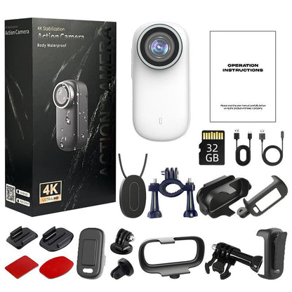 4K Ultra HD Thumb Action Camera IP65 Waterproof with Wifi Hotspot Smart Stabilization & Ultra Wide Angle Long Battery Life POV Vlogging for Cycling Running Travel Gift 32G 128G Card Anti-Shake Camera Lenses for Football Ultra Hd Pocket Action Camera
