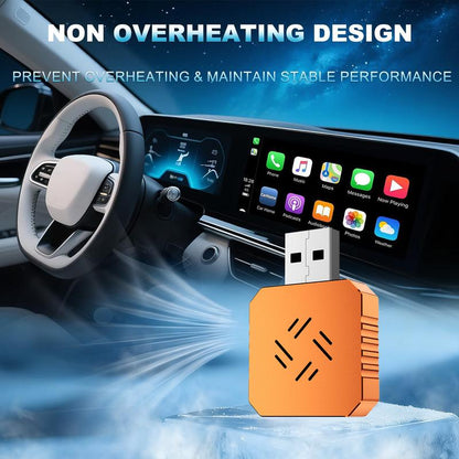 【Yurnlv】X New 2026 Carplay Wireless Carplay Adapter for Iphone/Android, Orange,Fast Connection, No Delay, Hands-Free Calls, Wireless Adapter, Electronic Charger, Carplay Adapter