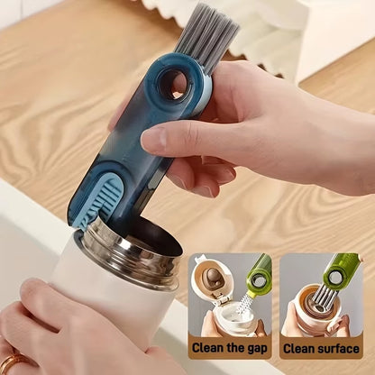 1PC Cleaning Brush Three in One Cup Brush Water Cup Cleaning Artifact Thermos Bottle Gap U-Shaped Cup Mouth Cup Lid Brush