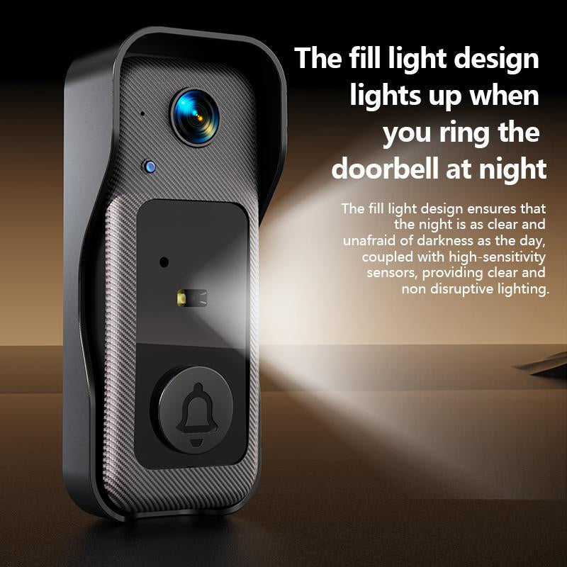 X6 Wireless Doorbell Camera, Rechargeable Smart Visual Doorbell, Modern Home Security Doorbell with Night Vision & Voice Changing, Safety Intercom for Privacy, Alarm, Sensor,Waterproof,Security Camera