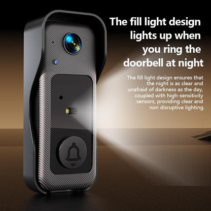 X6 Wireless Doorbell Camera, Rechargeable Smart Visual Doorbell, Modern Home Security Doorbell with Night Vision & Voice Changing, Safety Intercom for Privacy, Alarm, Sensor,Waterproof,Security Camera