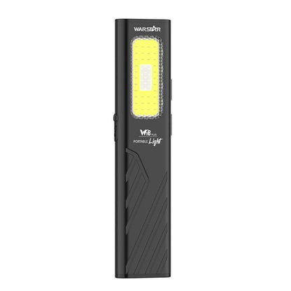 WARSTAR WT8 Magnetic 800LM Pocket Flashlight USB-C Rechargeable Dual-Beam Work Light for Camping Hiking Fishing Car Repair Portable 800 Lumens