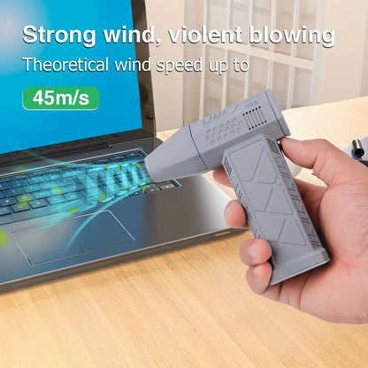 130000RPM Mini Turbo Jet Fan Electric Air Duster Adjustable Wind Speed Turbo Violent Blower Rechargeable with Light Car Cleaning