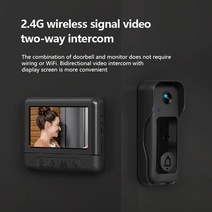 X6 Wireless Doorbell Camera, Rechargeable Smart Visual Doorbell, Modern Home Security Doorbell with Night Vision & Voice Changing, Safety Intercom for Privacy, Alarm, Sensor,Waterproof,Security Camera