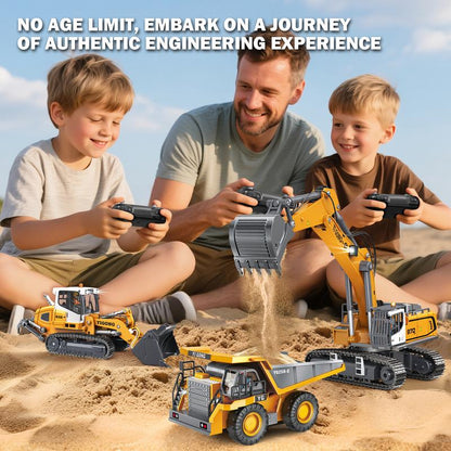 [Akeleo]1/50 Scale Model! Remote-Controlled Engineering Vehicle, Trapezoidal Spiral Transmission Device, Collector'S Model, with Working Sound Effects, Suitable for Children and Adults, and Also a Birthday and Christmas Gift.