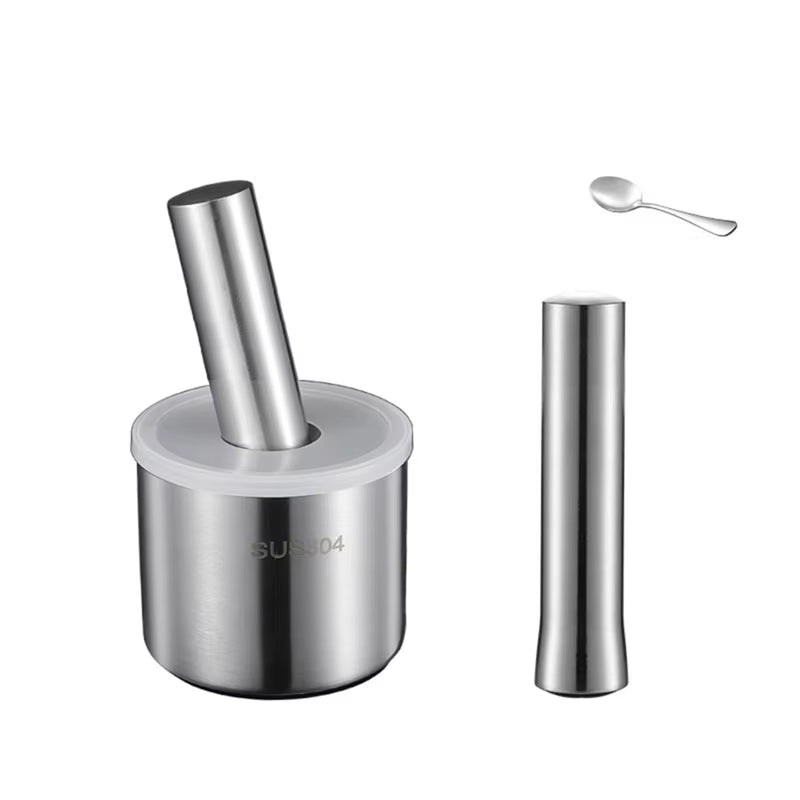 304 Stainless Steel Masher Solid Garlic Masher Household Grinding Masher Garlic Masher Garlic Mortar Grinding Bowl-Ab52