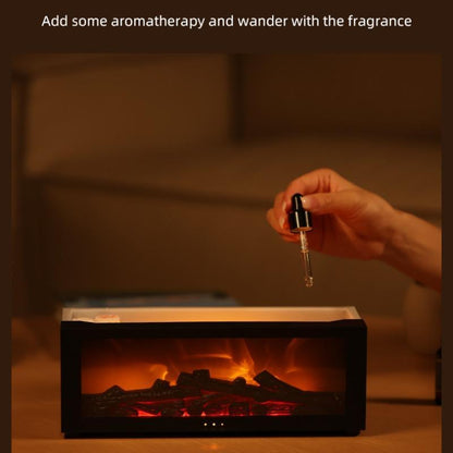 Fireplace Flame Aroma Diffuser & Cool Mist Humidifier | 7-Color LED Flame Effect | USB Powered, Remote Control, Timer & Auto Shut-Off, Humidifier Atmosphere Light Ideal for Bedroom, Living Room, Office, Christmas & Holiday Gifts