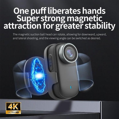 4K Ultra HD Thumb Action Camera IP65 Waterproof with Wifi Hotspot Smart Stabilization & Ultra Wide Angle Long Battery Life POV Vlogging for Cycling Running Travel Gift 32G 128G Card Anti-Shake Camera Lenses for Football Ultra Hd Pocket Action Camera