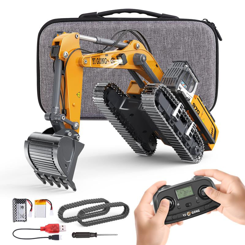 [Akeleo]1/50 Scale Model! Remote-Controlled Engineering Vehicle, Trapezoidal Spiral Transmission Device, Collector'S Model, with Working Sound Effects, Suitable for Children and Adults, and Also a Birthday and Christmas Gift.