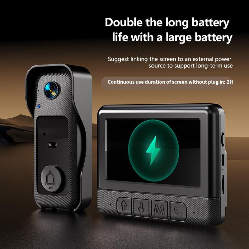 X6 Wireless Doorbell Camera, Rechargeable Smart Visual Doorbell, Modern Home Security Doorbell with Night Vision & Voice Changing, Safety Intercom for Privacy, Alarm, Sensor,Waterproof,Security Camera