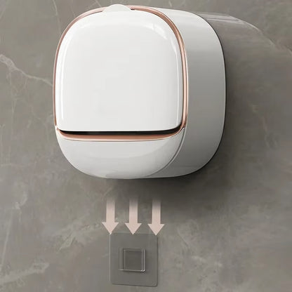 Bathroom Drain Soap Box Wall Mounted ABS Soap Box with Lid Waterproof Soap Dish Dishes Storage Box Travel Organizer Case Storage