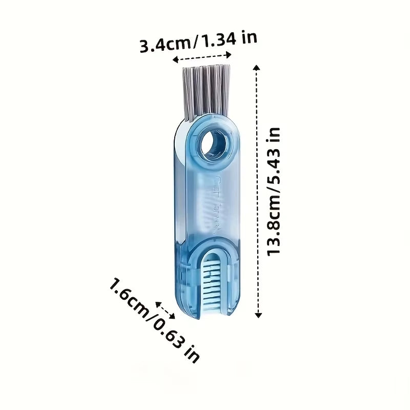 1PC Cleaning Brush Three in One Cup Brush Water Cup Cleaning Artifact Thermos Bottle Gap U-Shaped Cup Mouth Cup Lid Brush