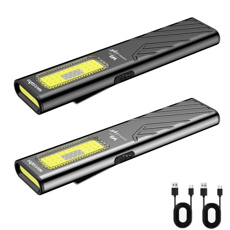 WARSTAR WT8 Magnetic 800LM Pocket Flashlight USB-C Rechargeable Dual-Beam Work Light for Camping Hiking Fishing Car Repair Portable 800 Lumens