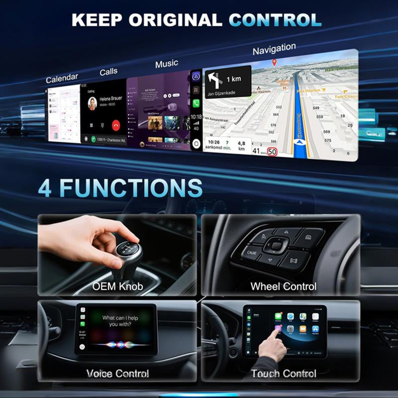 【Yurnlv】X New 2026 Carplay Wireless Carplay Adapter for Iphone/Android, Orange,Fast Connection, No Delay, Hands-Free Calls, Wireless Adapter, Electronic Charger, Carplay Adapter