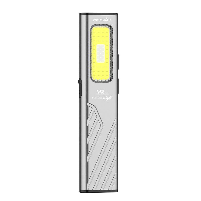 WARSTAR WT8 Magnetic 800LM Pocket Flashlight USB-C Rechargeable Dual-Beam Work Light for Camping Hiking Fishing Car Repair Portable 800 Lumens