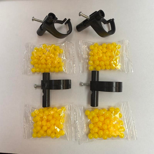 4 PCS Mini Prank Ring Gun Toy Stress Relief Pocket Fidget Launcher for Kids and Adults Safe Plastic Material Fun Anywhere Simple to Use