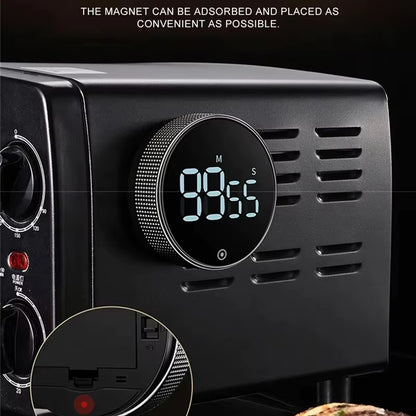 DINRGO Magnetic Kitchen Timer Digital Timer Manual Countdown Rotary Timer Mechanical Cooking Timer Cooking Shower Stopwatch