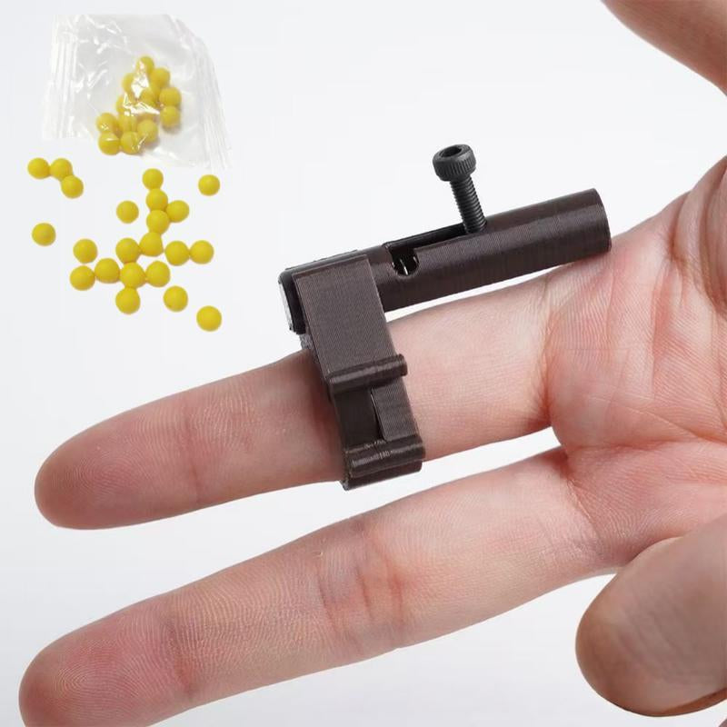 4 PCS Mini Prank Ring Gun Toy Stress Relief Pocket Fidget Launcher for Kids and Adults Safe Plastic Material Fun Anywhere Simple to Use