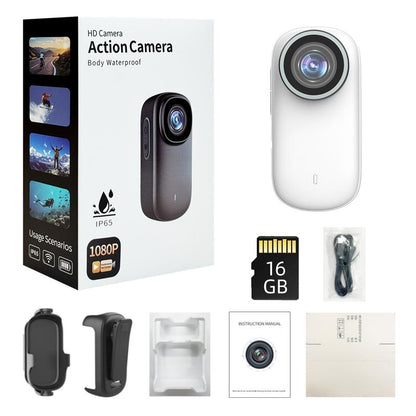 4K Ultra HD Thumb Action Camera IP65 Waterproof with Wifi Hotspot Smart Stabilization & Ultra Wide Angle Long Battery Life POV Vlogging for Cycling Running Travel Gift 32G 128G Card Anti-Shake Camera Lenses for Football Ultra Hd Pocket Action Camera