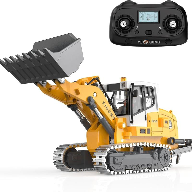 [Akeleo]1/50 Scale Model! Remote-Controlled Engineering Vehicle, Trapezoidal Spiral Transmission Device, Collector'S Model, with Working Sound Effects, Suitable for Children and Adults, and Also a Birthday and Christmas Gift.