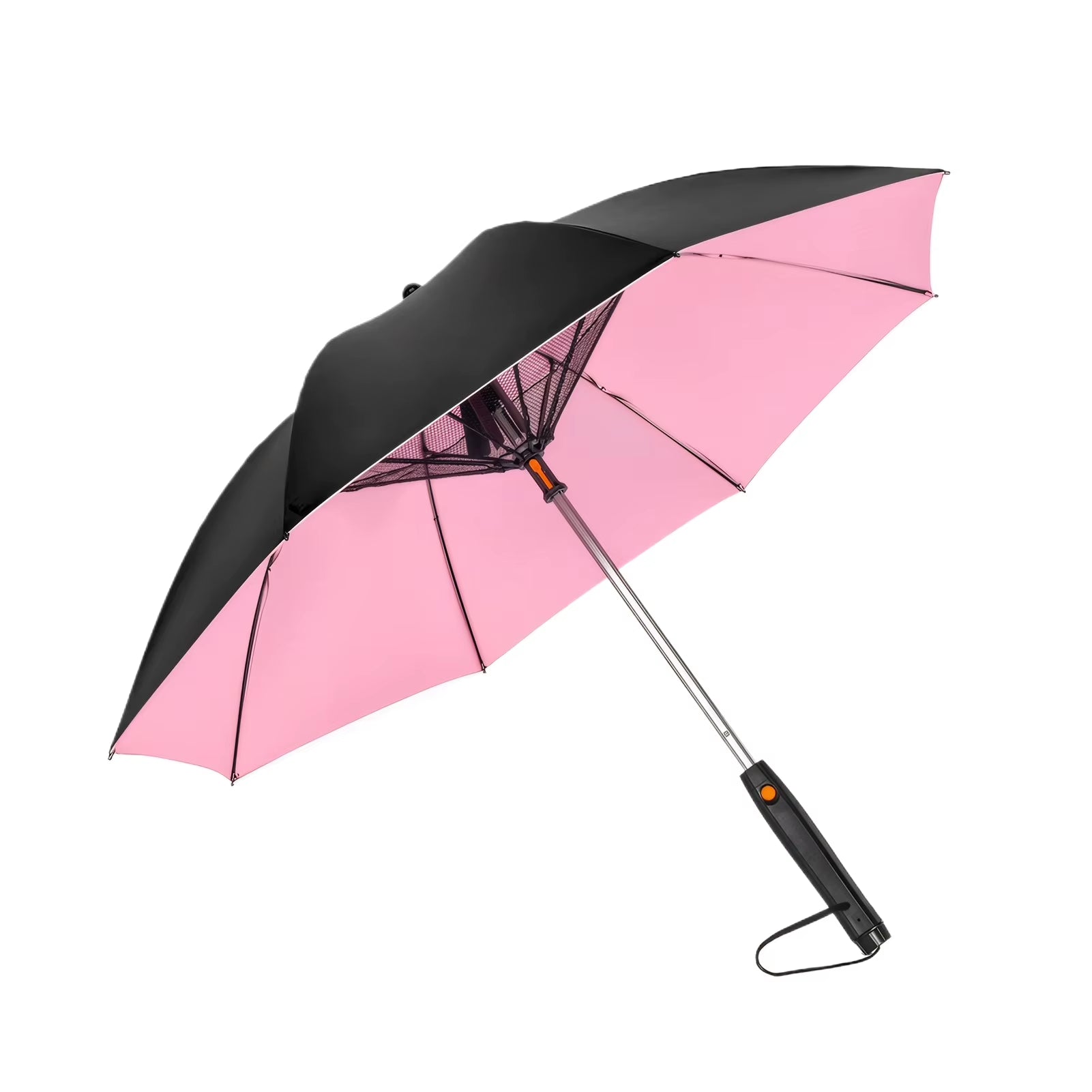 3 in 1 Umbrella with Fan and Mister Outdoor Portable Misting Umbrella with Fan Sun Protection Long Handle Umbrella Misting Fan